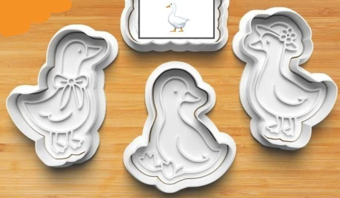 cortante set x 3 familia de patos