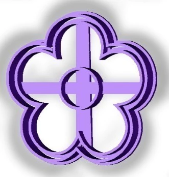 cortante + sello flor 5 petalos mod 45