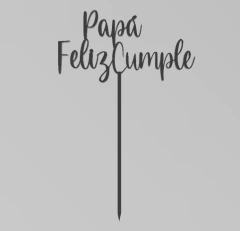 Topper Feliz Cumple Papá