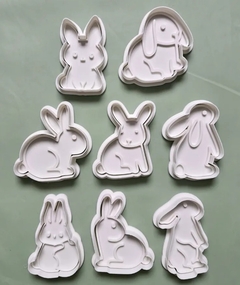 cortante set x 8 conejos pascua en internet