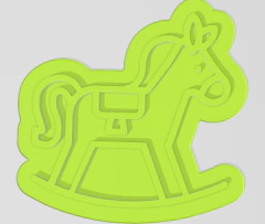 CORTANTE BABY SHOWER CABALLITO JUGUETE MOD.1