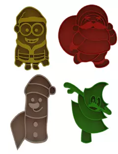 cortante entero navidad set x 4 mod.12