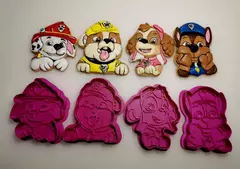cortante paw patrol patrulla canina set x 4