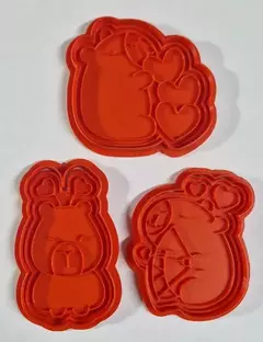 cortante set x 3 capibara carpincho mod 34