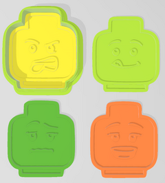 cortante cara lego x 4