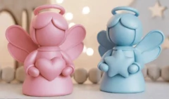 adorno angel con corazon bautismo, comunion en internet