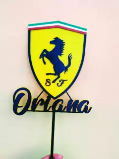 topper ferrari con nombre
