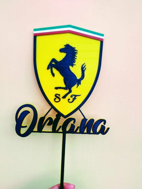 topper ferrari con nombre