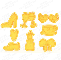 Set x8 Cortantes Casamiento Mod 2