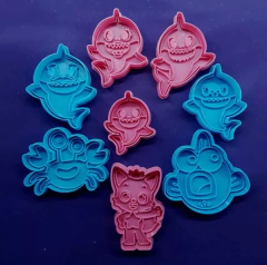 Set x8 Cortantes Baby Shark