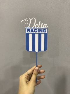 Topper torta Racing + Nombre