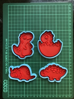Set x4 Cortantes Dinosaurios Bebe - comprar online