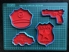 Set x4 Cortantes Policia