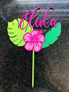 Topper torta Flores + Nombre - comprar online