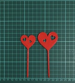 Set x2 Toppers cupcake corazon - comprar online
