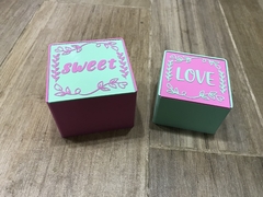 Caja 8x8x5 con Tapa deslizante personalizada