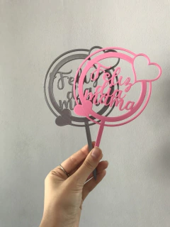 Topper torta Feliz Dia 4 - 3Diseños - El Reino de los Cortantes