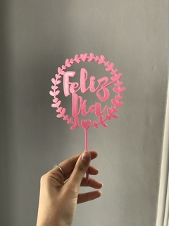 Topper torta Feliz dia 3 en internet