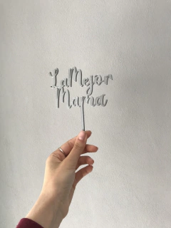 Topper torta La Mejor Mamá en internet