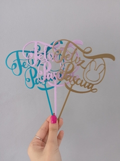Topper Torta Feliz Pascua 4 - 3Diseños - El Reino de los Cortantes
