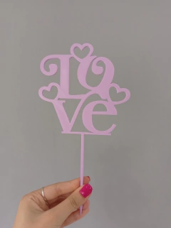 Topper torta LOVE 3 - 3Diseños - El Reino de los Cortantes