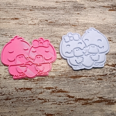 Cortante Patos enamorados - comprar online