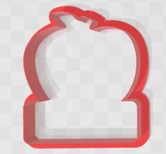 manzana con cartel