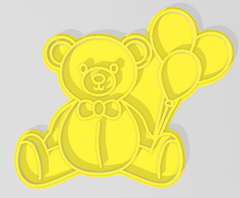 cortante oso con globo