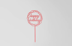 Topper torta Happy Birthday 9