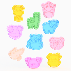 Set x10 Cortantes Animales de Granja