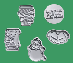 cortante grinch navidad set x 4