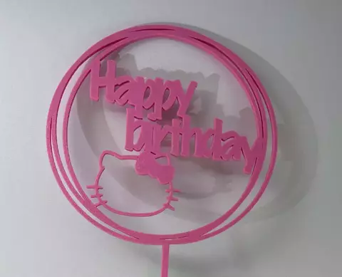 topper circulo happy birthday hello kitty