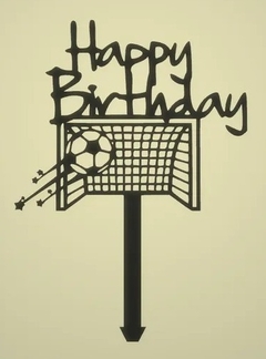topper happy birtdhay arco y futbol