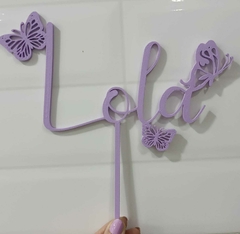 topper lola con mariposas