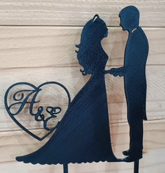 topper novios con iniciales
