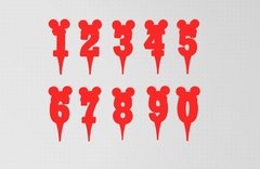 Topper de Número Mickey - 3Diseños - El Reino de los Cortantes