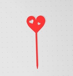 Set x2 Toppers cupcake corazon