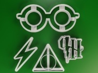 set x 4 harry potter anteojos