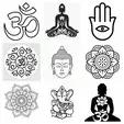 cortantes set x 13 buda,yoga,mandala.