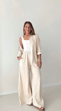 Camisa Lino Beige