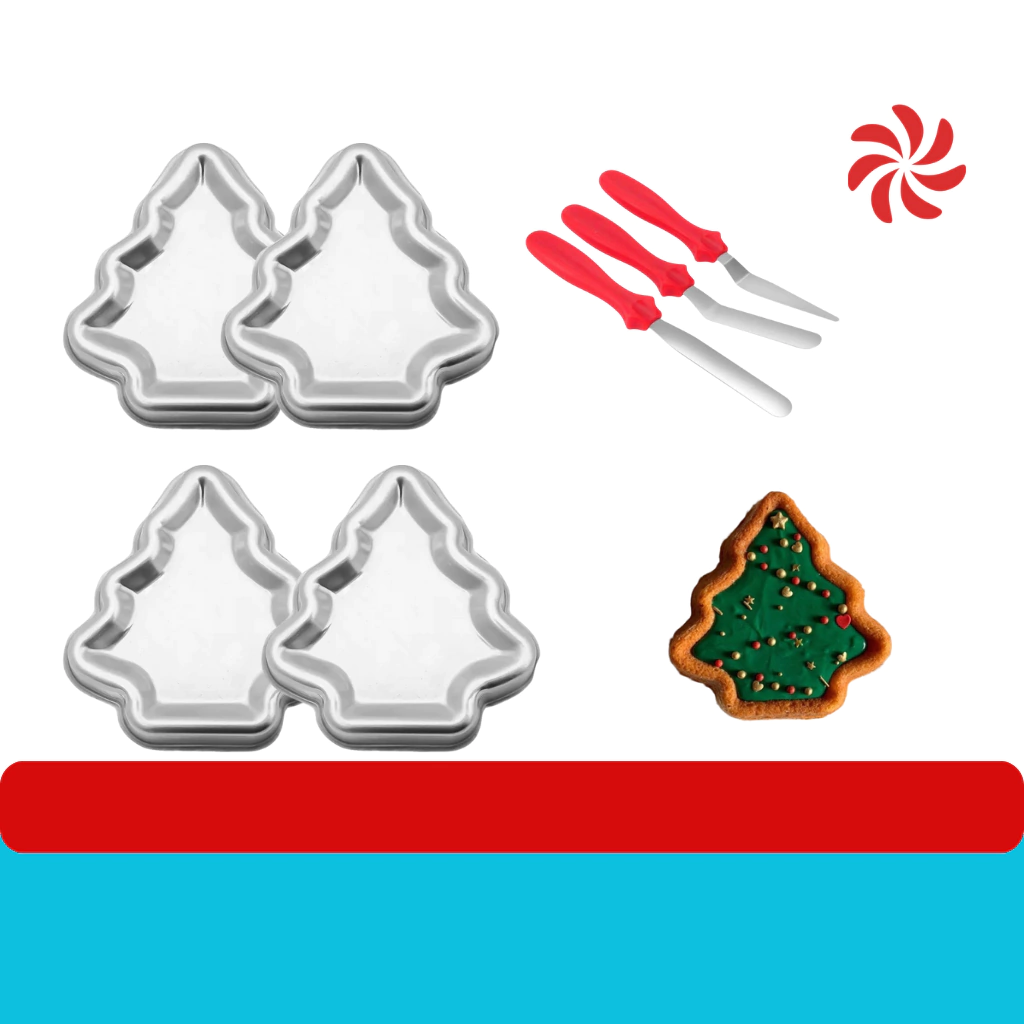 KIT ESPECIAL NATAL - 4 FORMAS BALLERINE PINHEIRO + KIT DE ESPÁTULAS C/3