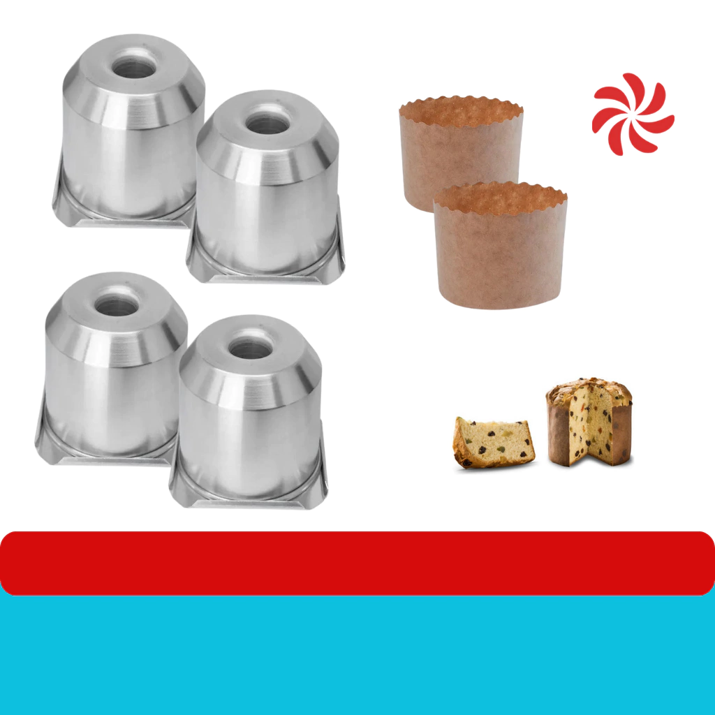 KIT ESPECIAL NATAL - 4 FORMAS PANETONE C/TAMPA + FORNEAVEIS 250 G C/12 UNID - KRAFT