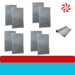 KIT BOLO DE ROLO: 8 FORMAS BOLO DE ROLO 32X17X0,03 + ESPATULA RAPA DE CABO G
