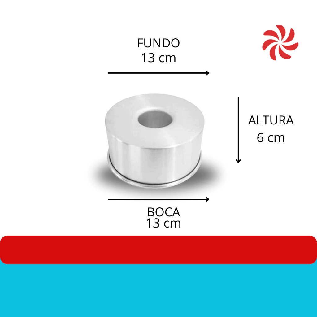 FORMA TORTA SUIÇA RETA / PUDIM / CASEIRINHO 13X6 - AVULSA - comprar online