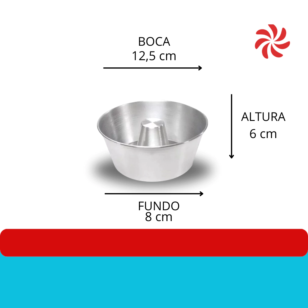 FORMA TORTA SUIÇA / PUDIM / CASEIRINHO 8X6 - AVULSA - comprar online