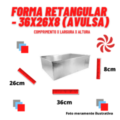 FORMA RETANGULAR 08CM - 36X26X8