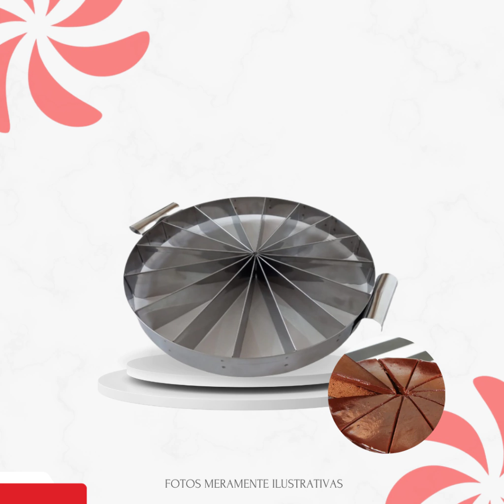 MARCADOR E CORTADOR DE FATIAS EM INOX - 16 PEDAÇOS - comprar online