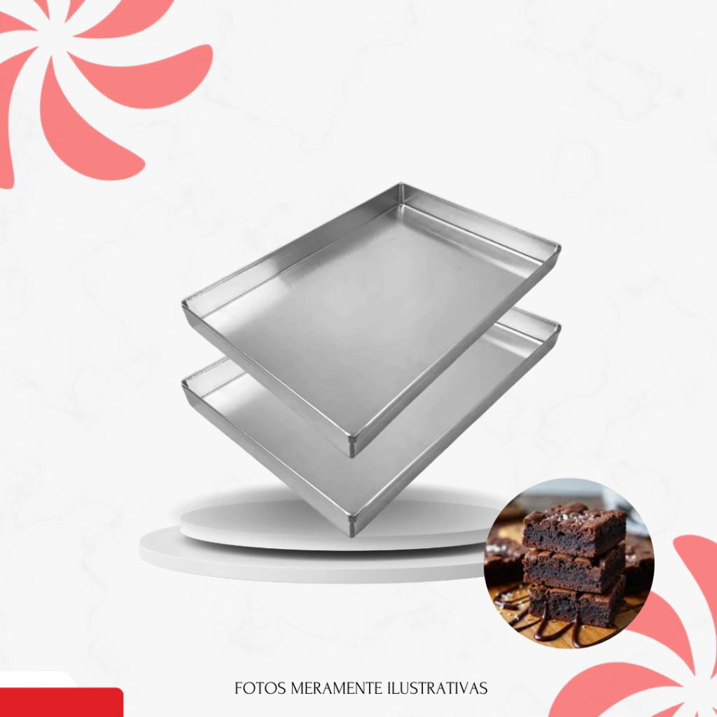 KIT DE FORMAS PARA BROWNIE C/2 -40X30X3 - comprar online