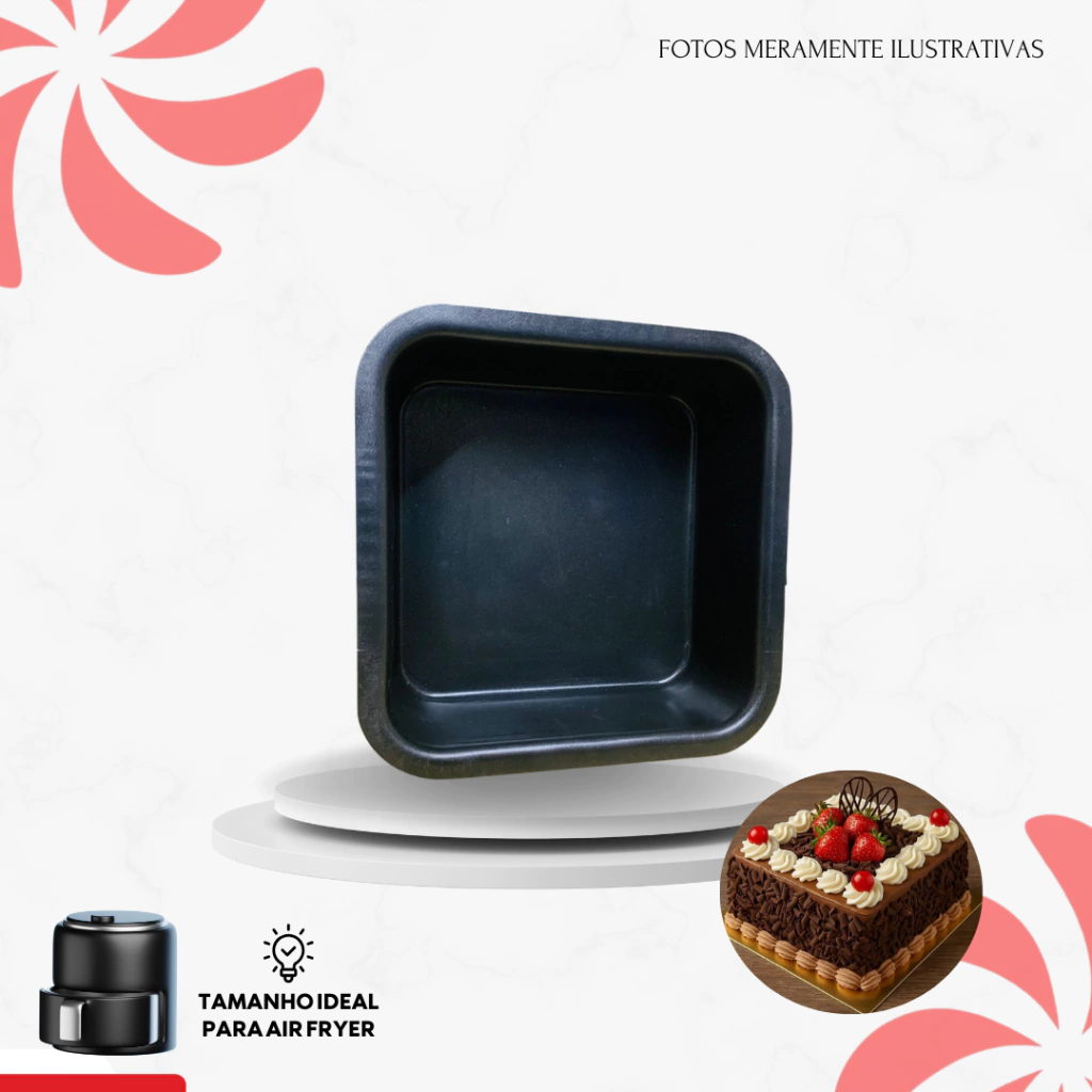 FORMA QUADRADA ESTAMPADA 15X15X6 - ANTIADERENTE