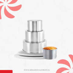 JOGO DE FORMA REDONDA C/3 - 10CM DE ALTURA - x15 x20 x25 - comprar online